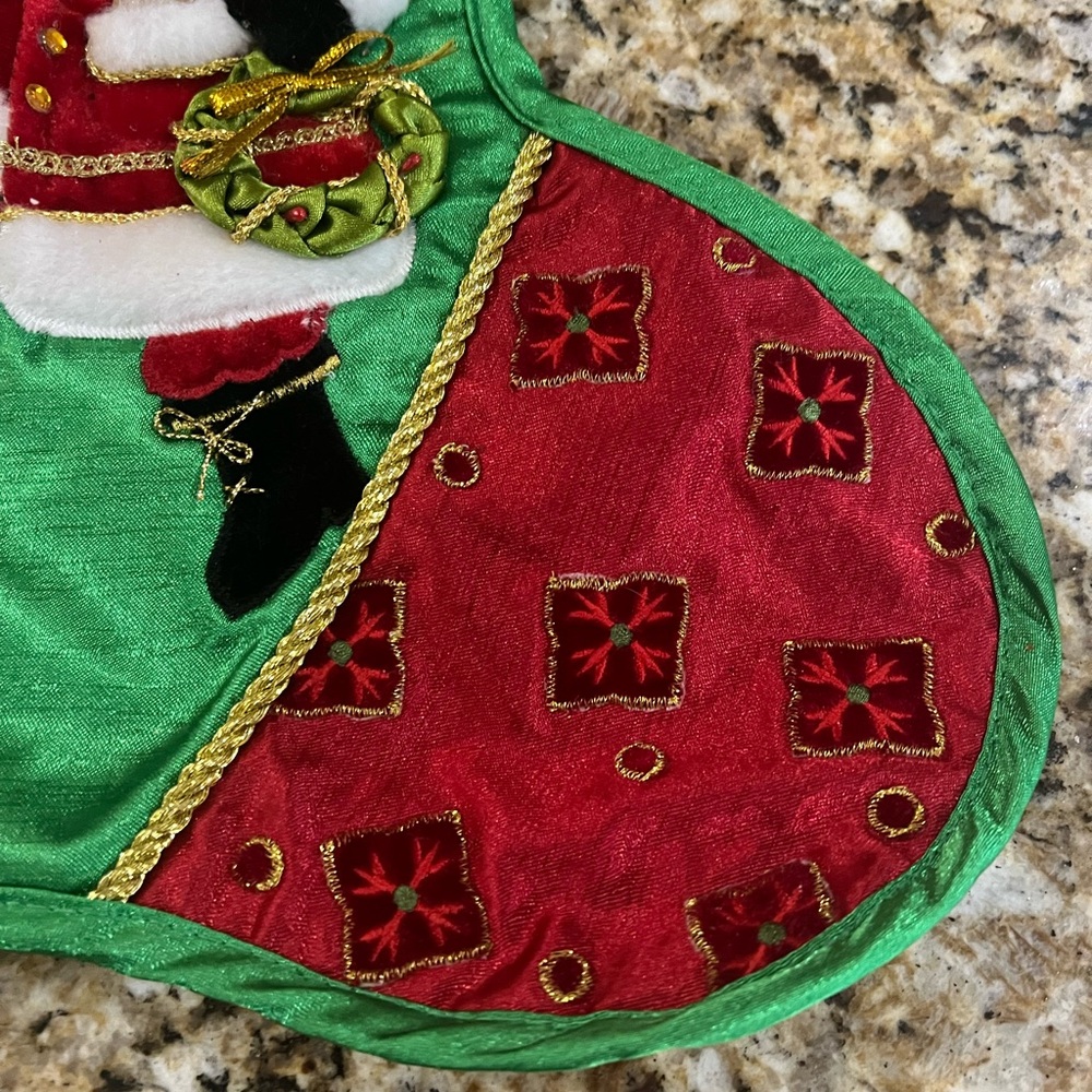 Festive Red and Green Christmas Stocking Set - Picture 9 of 11